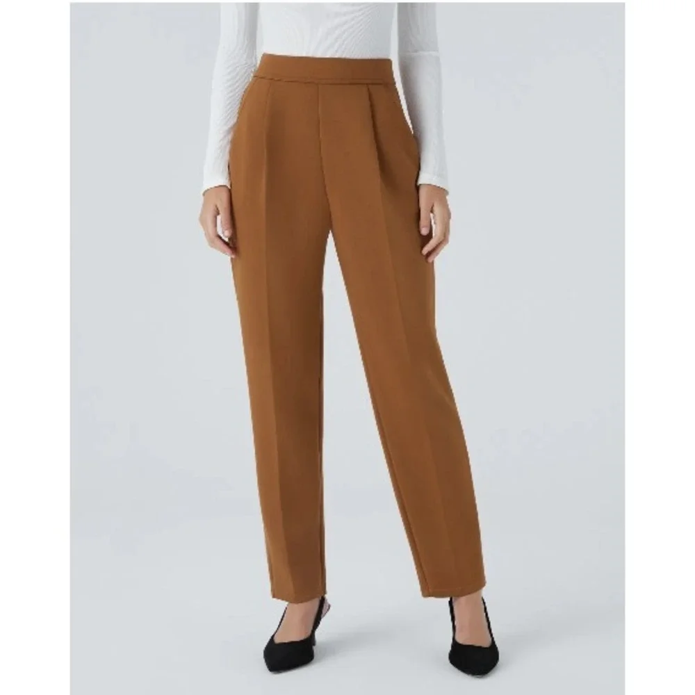 Halara Flex High Waisted Pocket Tapered Work Pants Size Small Glazed Ginger Rust - Picture 1 of 11
